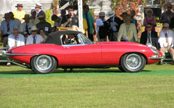 1963 Jaguar XKE at Hilton Head Receiving Best in Class Trophy 2005